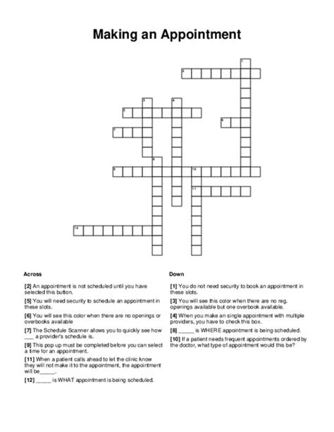 appointed crossword clue|APPOINT Crossword Clue & Synonyms.